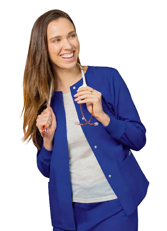 Workwear Scrubs Jacket by Adar XXS-5XL / Royal Blue Herringbone Jacket Houndstooth Jacket Plaid Jacket