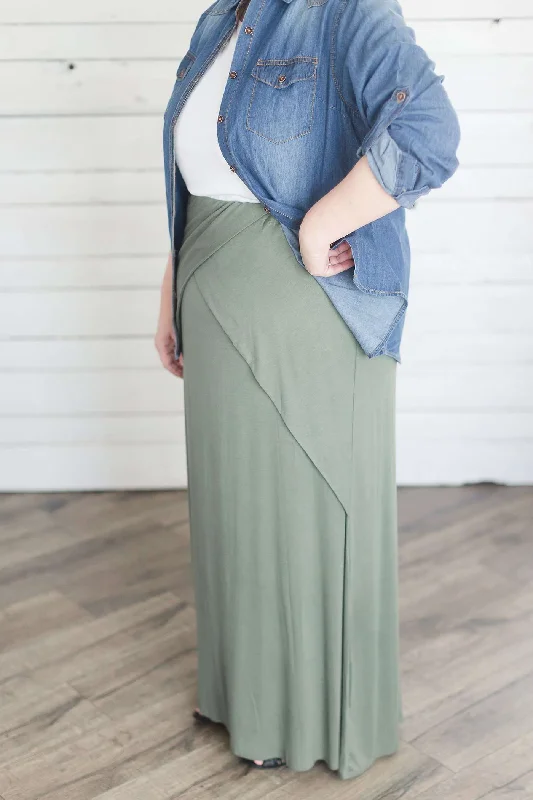 Criss Cross Maxi Skirt silk skirt lustrous