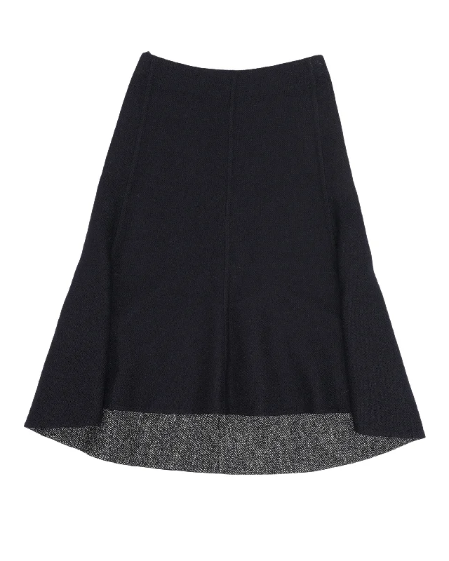 Wool-Linen Blend Skirt leather skirt durable