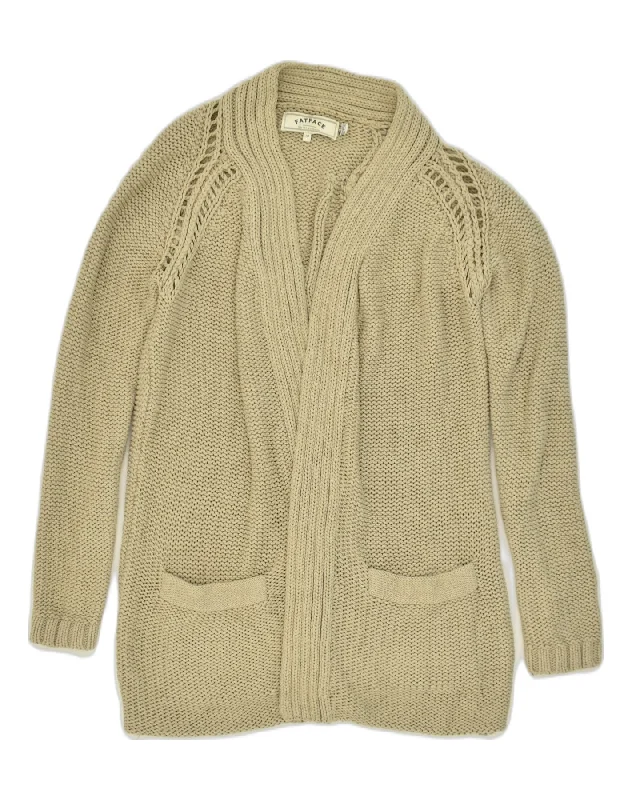 FAT FACE Womens Loose Fit Cardigan Sweater UK 10 Small Beige Acrylic Elasticated Padded Insulated FAT FACE Womens Loose Fit Cardigan Sweater UK 10 Small Beige Acrylic Elasticated Padded Insulated