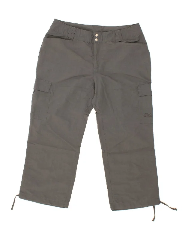 THE NORTH FACE Womens Capri Cargo Trousers US 10 Large W34 L23 Grey Nylon Trousers Lace Delicate