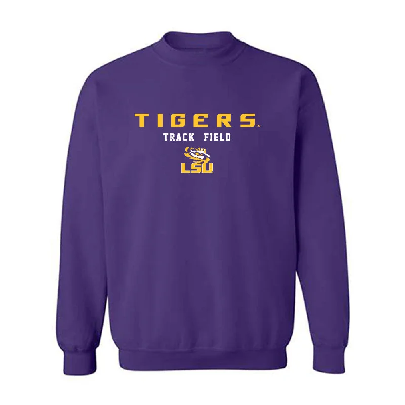 LSU - NCAA Women's Track & Field : Ella Onojuvwevwo - Classic Shersey Crewneck Sweatshirt Hoodie with Fur Luxurious Winter