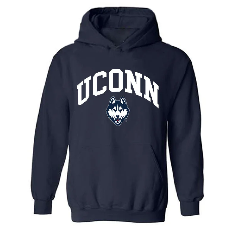 UConn - NCAA Women's Track & Field (Outdoor) : Alyssa Elliott Hooded Sweatshirt Hoodie with Frayed Bohemian Relaxed