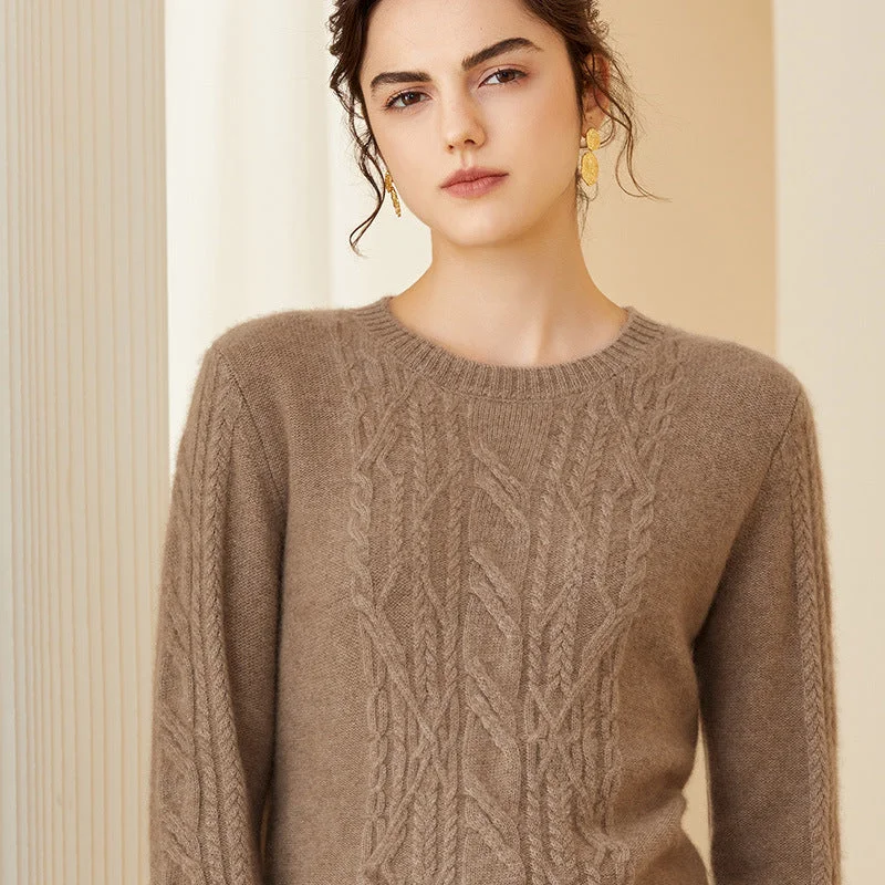 Women's Cashmere Sweater Long Sleeve Pullover Cashmere Sweater High Neck Pullover