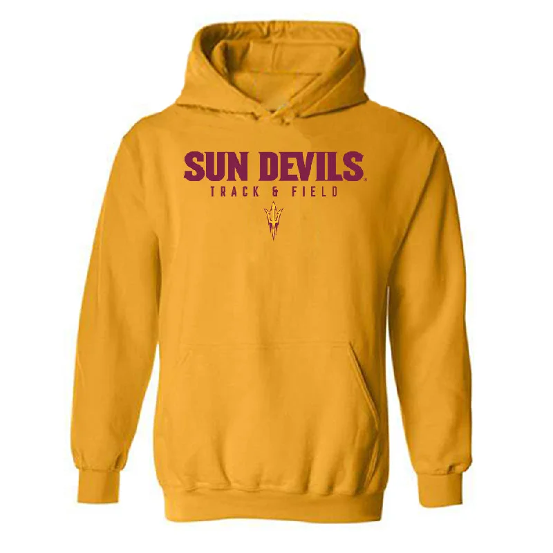 Arizona State - NCAA Women's Track & Field : Taylor Brown - Classic Shersey Hooded Sweatshirt Hoodie with Cropped Fit Short Trendy