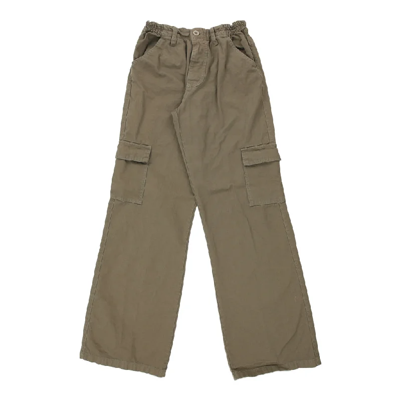 Unbranded Cargo Trousers - 26W UK 6 Khaki Cotton Trousers stylish modern