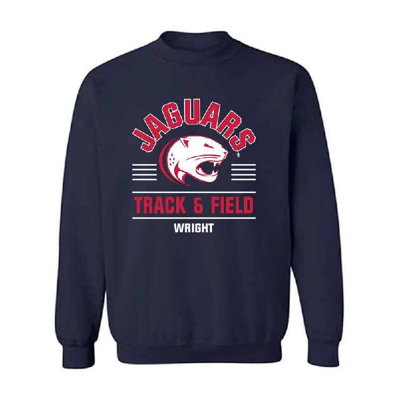 South Alabama - NCAA Women's Track & Field : Dawson Wright - Classic Fashion Shersey Crewneck Sweatshirt Hoodie with Toggle Buttons Decorative Unique