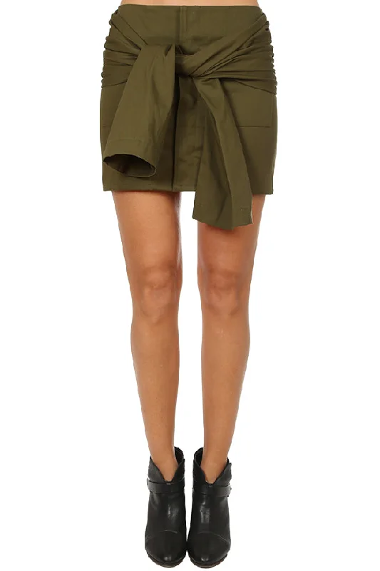 Harvey Faircloth Tie Sleeve Mini Skirt modal blend skirt