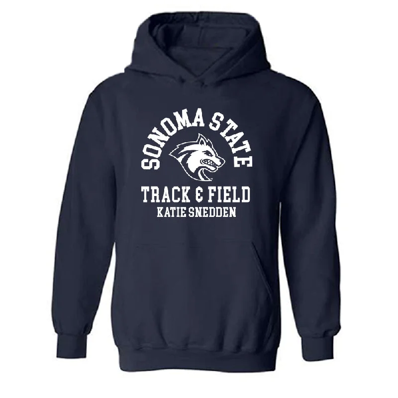 SSU - NCAA Women's Track & Field : Katie Snedden - Hooded Sweatshirt Hoodie with Embroidery Detailed Premium