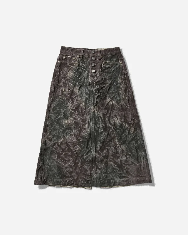 Women's Bio Army Skirt Camo cashmere skirt fine