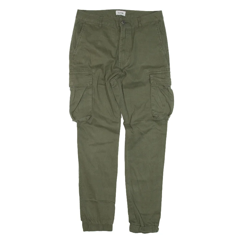 YOUR TURN Cargo Trousers Green Slim Tapered Womens W30 L26 Trousers Trousers Formal