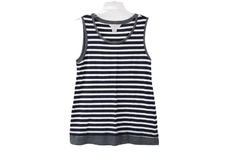 Croft & Barrow Navy Striped Tank | S sequin tank top