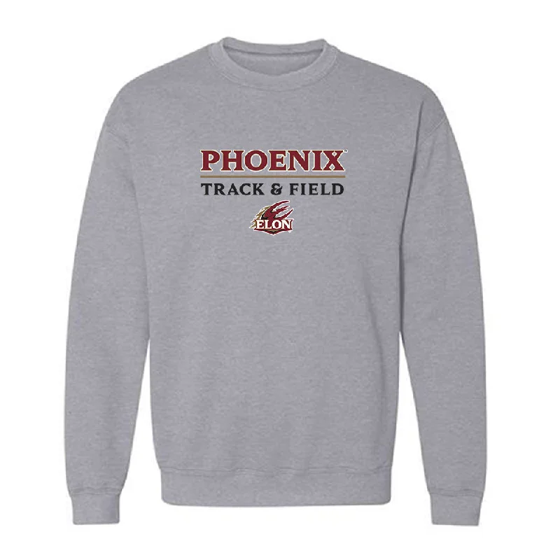 Elon - NCAA Women's Track & Field : Meghan Wilcox - Classic Shersey Crewneck Sweatshirt Hoodie with Side Slits Relaxed Casual