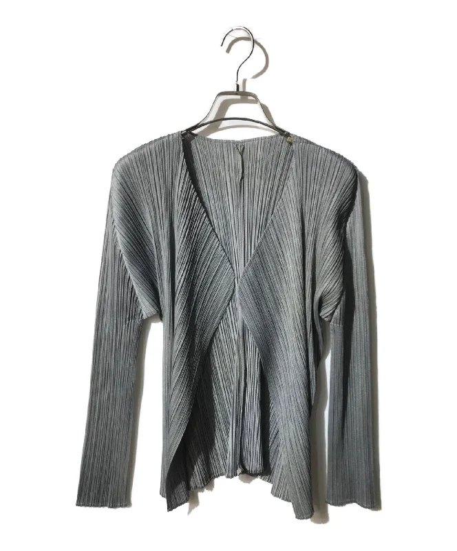 [Pre-owned] PLEATS PLEASE pleated cardigan PP55-J0103 Silk Blend Satin Velvet