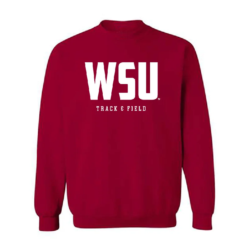 WSU - NCAA Women's Track & Field : Sarah Kovich - Classic Shersey Crewneck Sweatshirt Hoodie with Drawstring Waist Adjustable Fitted