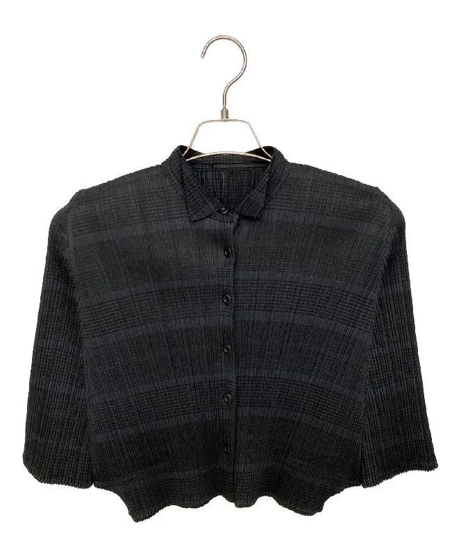 [Pre-owned] PLEATS PLEASE pleated cardigan PP61-J0662 Lace Blend Ribbed Blend Corduroy Blend