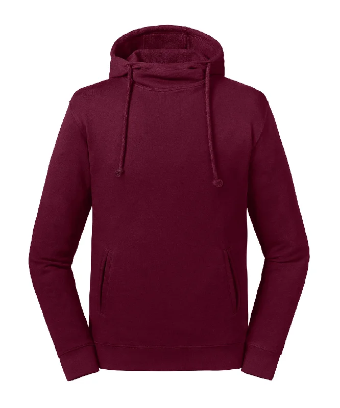 Burgundy - Pure organic high collar hooded sweatshirt Hoodie with Fur Luxurious Winter Burgundy - Pure organic high collar hooded sweatshirt Hoodie with Fur Luxurious Winter