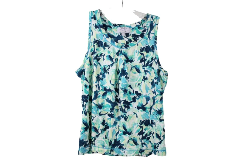 Carole Hochman Heavenly Soft Sleepwear Blue Green Tank | S Petite summer tank top