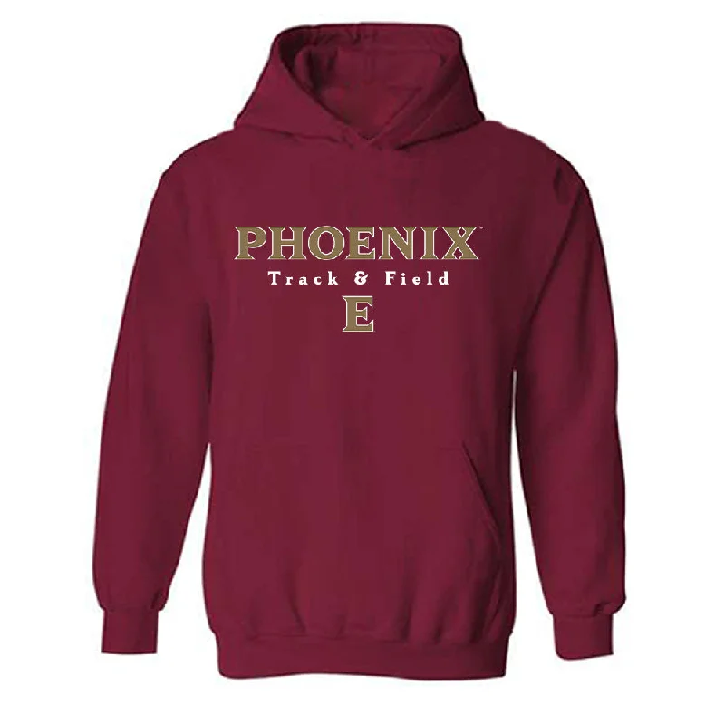 Elon - NCAA Women's Track & Field : Meghan Wilcox - Classic Fashion Shersey Hooded Sweatshirt Hoodie with Exposed Zipper Edgy Industrial