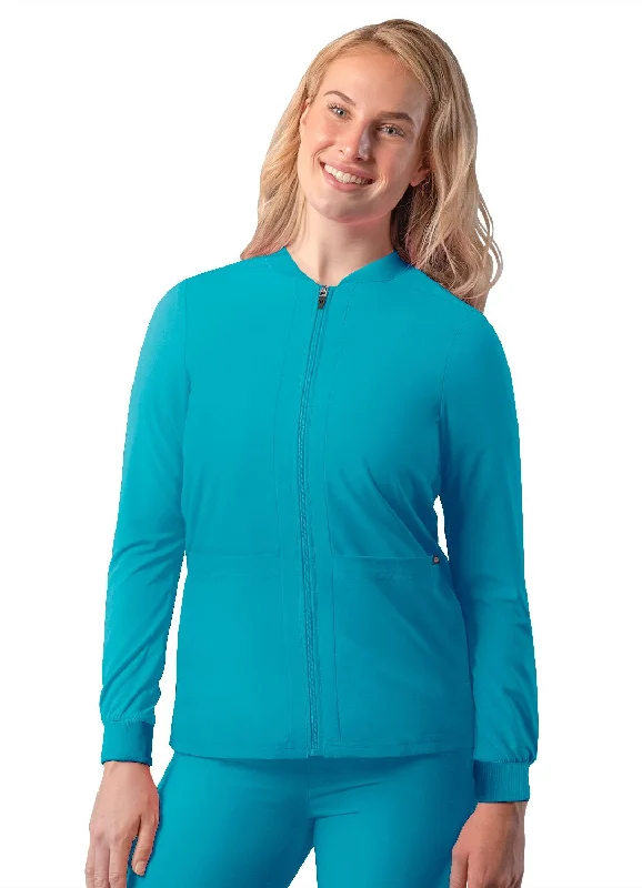 Addition Women's Bomber Zipped Jacket by Adar XXS-3XL / TEAL BLUE Anorak Shell Jacket Lightweight Jacket