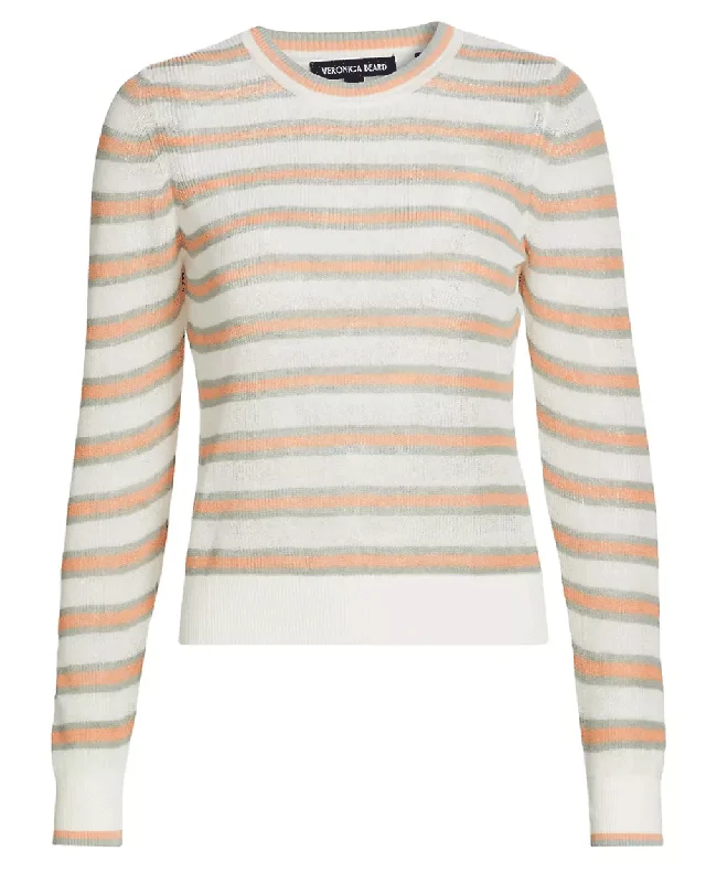 Multicolor Magellen Pullover Ribbed Crew Neck