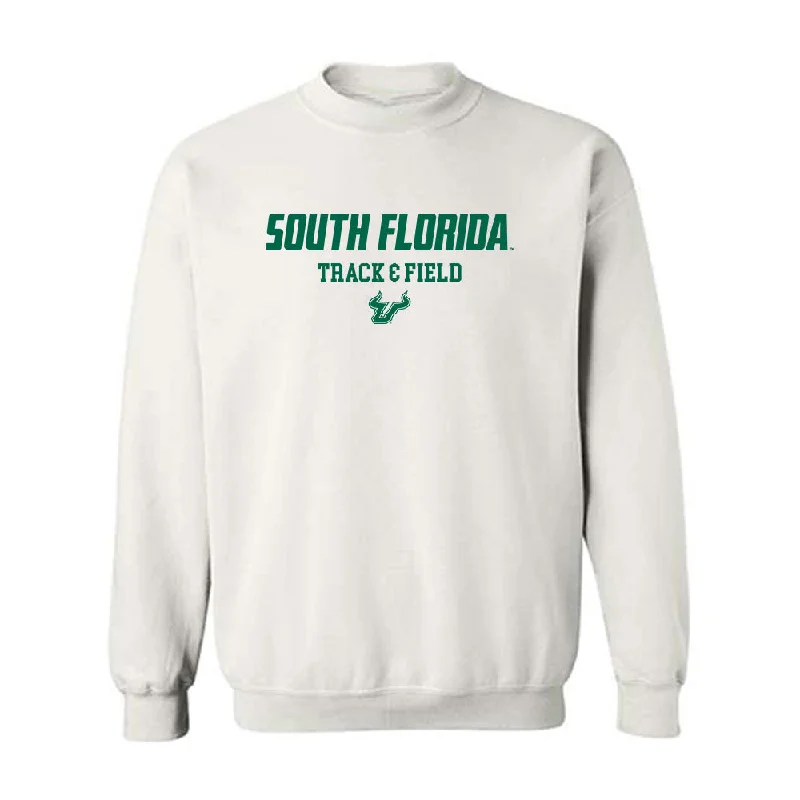 USF - NCAA Women's Track & Field : Skyler Watts - Classic Shersey Crewneck Sweatshirt Hoodie with Belted Waist Structured Tailored