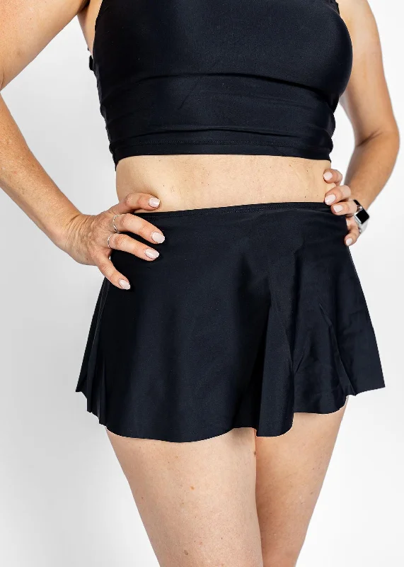 Detached Short Skirt | Black seamless skirt comfort