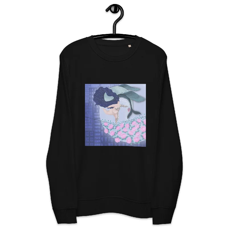 MOONLIGHT Organic Sweatshirt Hoodie with Ribbed Hem Stretchable Secure