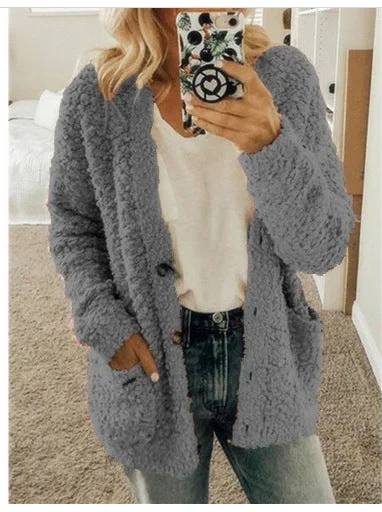 Yvette® | Fashionable cardigan sweater Mesh Fabric Canvas Fabric Denim Fabric