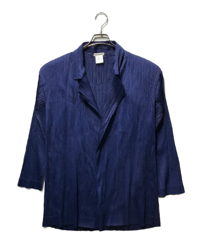 [Pre-owned] ISSEY MIYAKE pleated cardigan Hooded Cardigan Collared Cardigan Shawl Collar