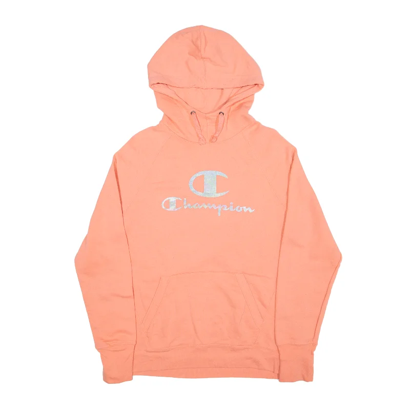 CHAMPION Hoodie Pink Pullover Womens M Over Sleeve Pullover