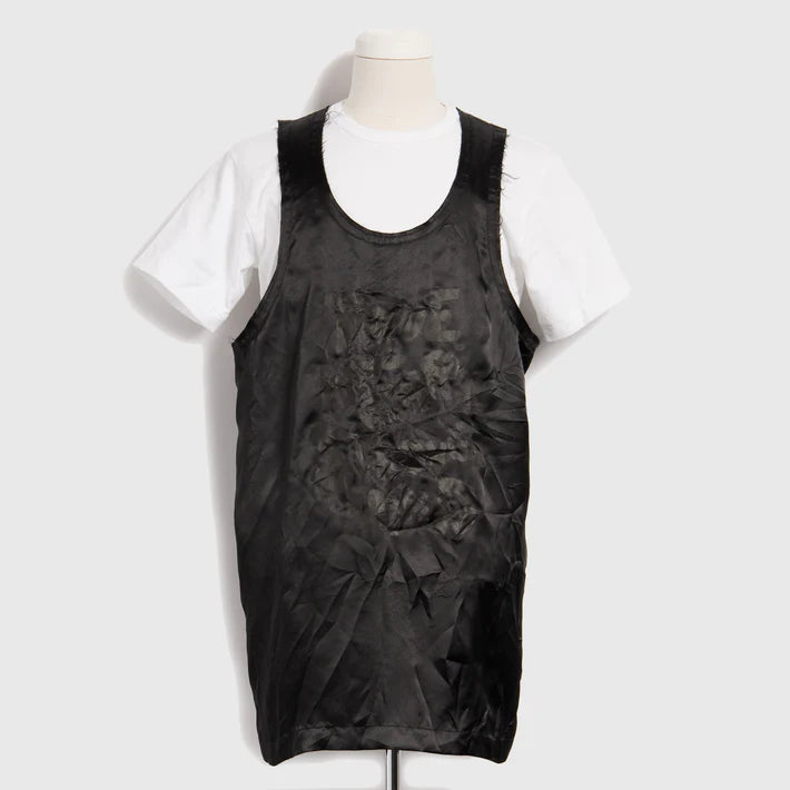 BLACK Comme des Garçons Message Short Tanktop (Black) glitter tank top