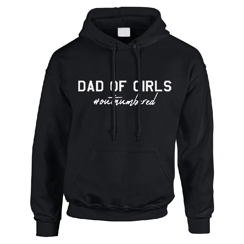 Dad Of Girls Hashtag Outnumbered Hoodie (MRK X) Hoodie with Gradient Ombre Colorful
