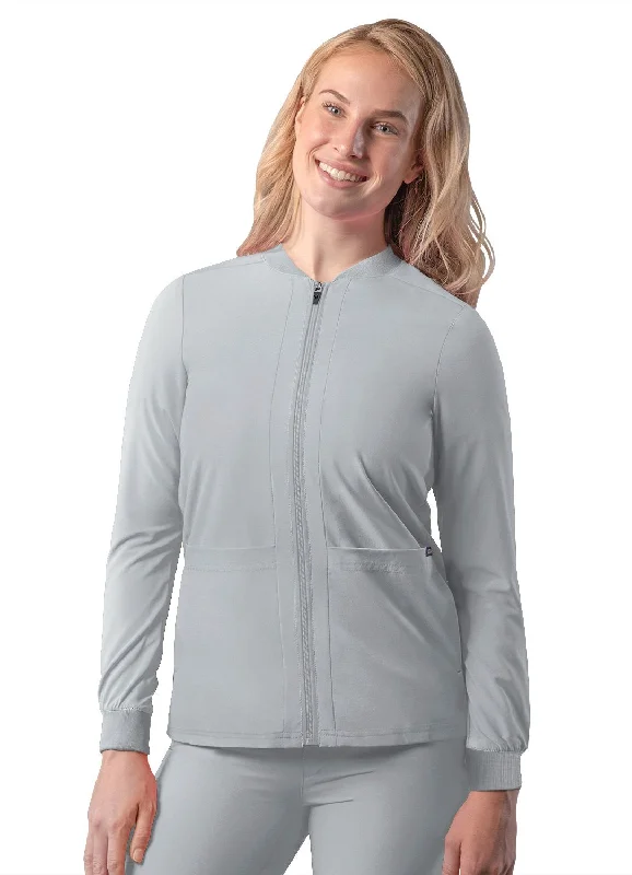 Addition Women's Bomber Zipped Jacket by Adar XXS-3XL / SILVER GRAY Insulated Jacket Fitted Jacket Loose Jacket