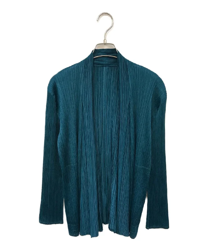 [Pre-owned] PLEATS PLEASE Shawl collar pleated cardigan PP41-J0226 Asymmetrical,ymmetric Pencil Cardigan