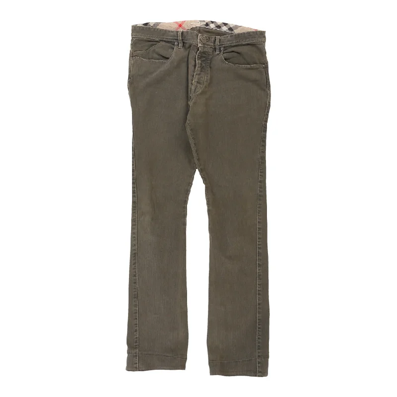 Burberry Trousers - 34W UK 14 Khaki Cotton Trousers chic elegant