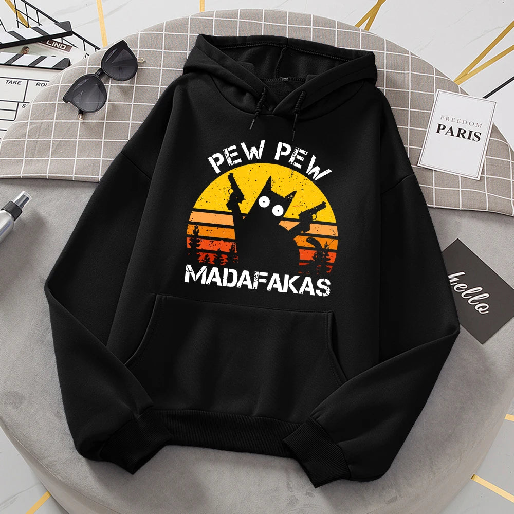 Pew Pew Madafakas Hoody Fleece Warm New Pullovers Harajuku Trend Hooded Set Sleeve Pullover Pew Pew Madafakas Hoody Fleece Warm New Pullovers Harajuku Trend Hooded Set Sleeve Pullover