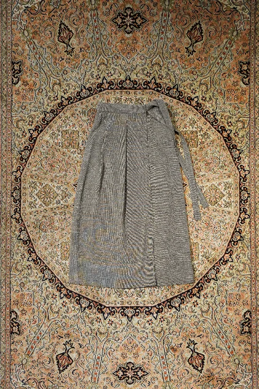 WRAPAROUND SKIRT (BK TWEED) lace skirt intricate