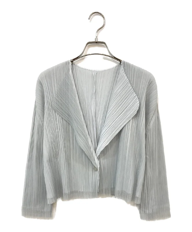 [Pre-owned] PLEATS PLEASE layered pleated cardigan PP11-JO678 Real Fur Shearling Chenille