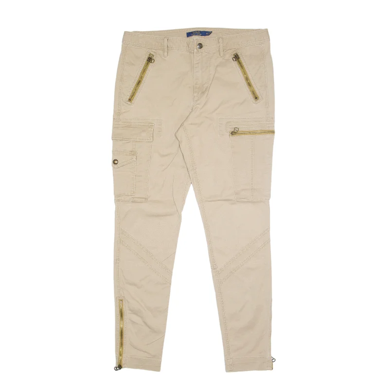 POLO RALPH LAUREN Cargo Trousers Beige Slim Skinny Womens W34 L30 Trousers Bridal Satin POLO RALPH LAUREN Cargo Trousers Beige Slim Skinny Womens W34 L30 Trousers Bridal Satin