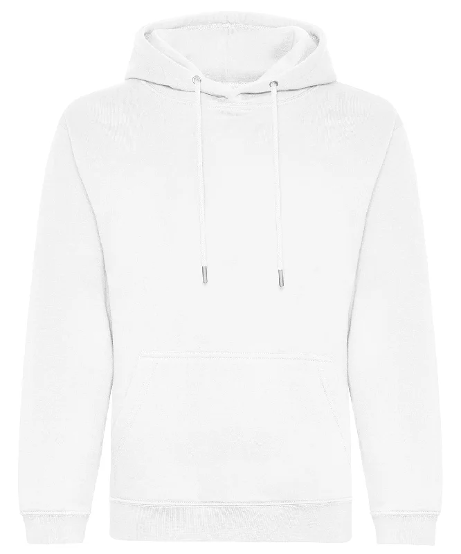 Arctic White - Organic hoodie Hoodie with Thumb Holes Functional Cozy