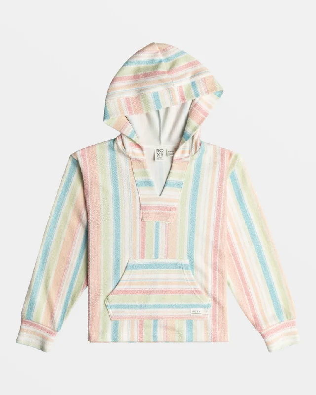 White Salty Stripe Feels Like Summer Hoodie Hoodie with Embroidery Detailed Premium