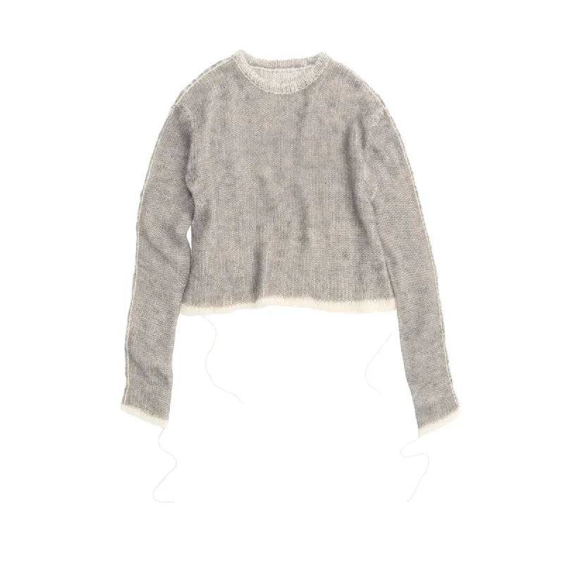 [MAISON SPECIAL]Reversible Mohair Knit Pullover/GRAY(21242365101) Set Sleeve Pullover