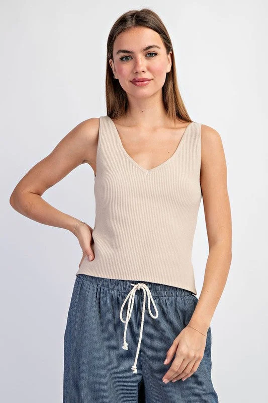 Essential Fave Oatmeal Tank Top sage tank top