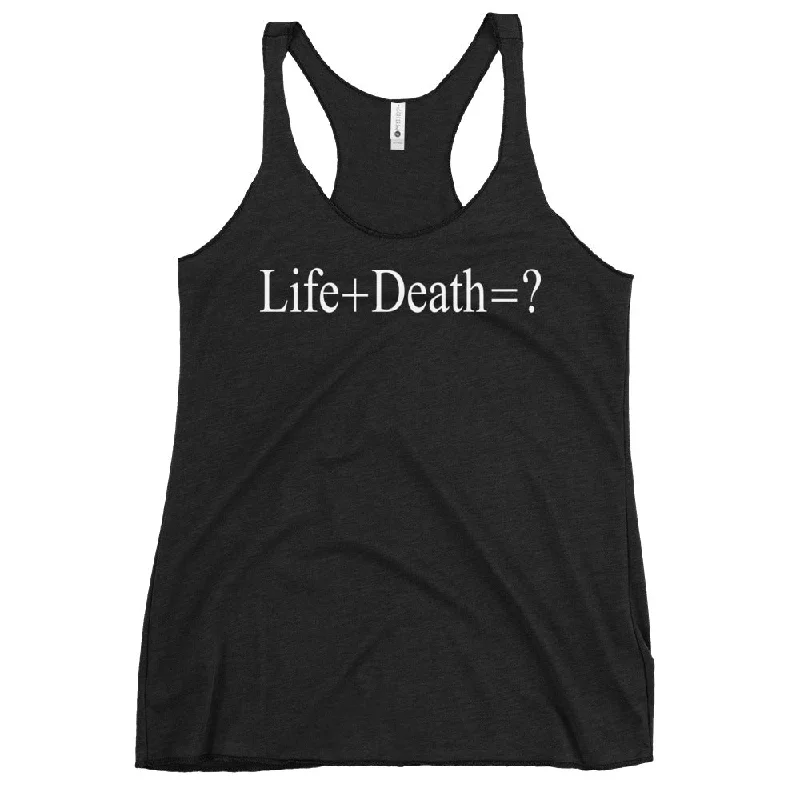 Life + Death = ? Gothic Deathrock Style Women's Racerback Tank Top Shirt scoop neck tank