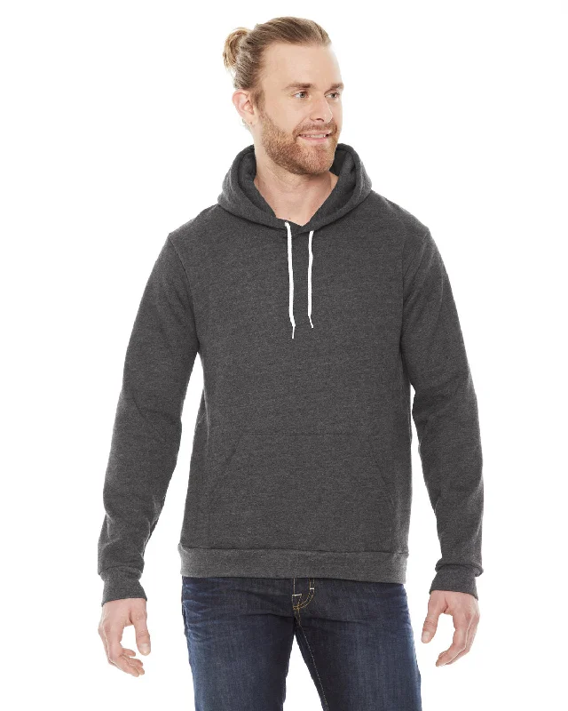 American Apparel F498W - Unisex Flex Fleece Drop Shoulder Pullover Hoodie Fitted Ribbed Sweater