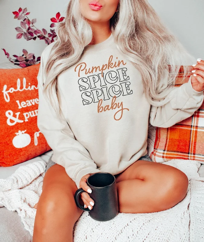 Pumpkin Spice Shirt Sweater Funny Fall Sweatshirt Hoodie with Strings Custom Fit Adjustable