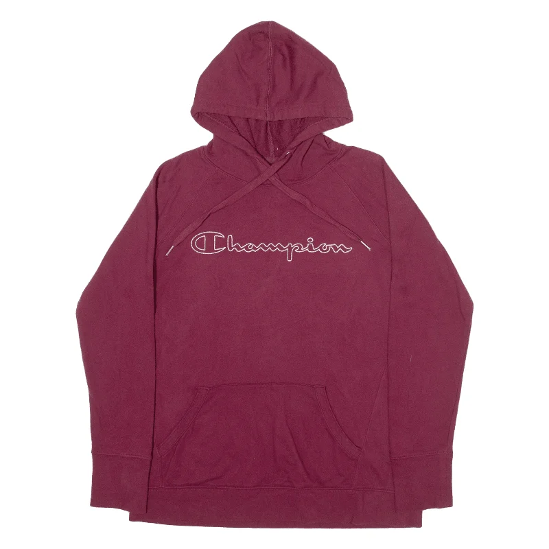 CHAMPION Hoodie Maroon Pullover Womens M Bell Sleeve Stylish