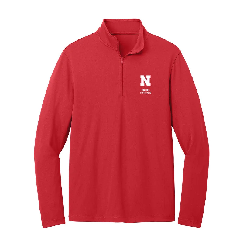 Nebraska - NCAA Women's Bowling : Kayla Verstraete - Lightweight Quarter Zip Jacket Appliqued Jacket Beaded Jacket Sequined Jacket Nebraska - NCAA Women's Bowling : Kayla Verstraete - Lightweight Quarter Zip Jacket Appliqued Jacket Beaded Jacket Sequined Jacket