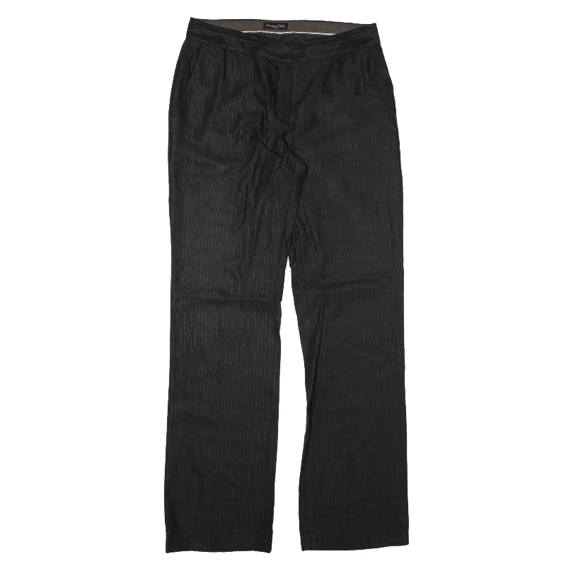 MASSIMO DUTTI Trousers Black Regular Straight Viscose Womens W30 L32 Trousers Bootcut Casual